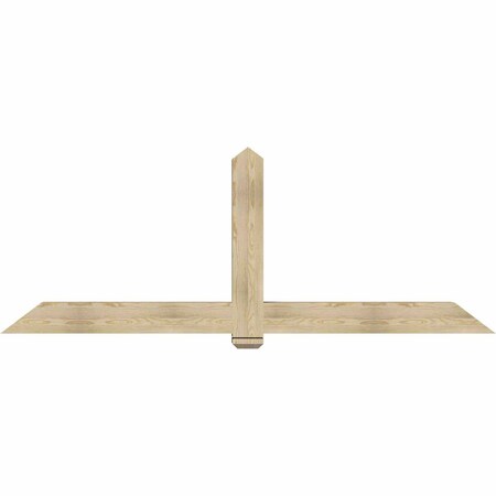 Ekena Millwork Eugene Rough Sawn Timber Gable Bracket, Douglas Fir, 96"W x 36"H x 6"D x 6"F, 9/12 Pitch GBW096X36X0606EUG00RDF